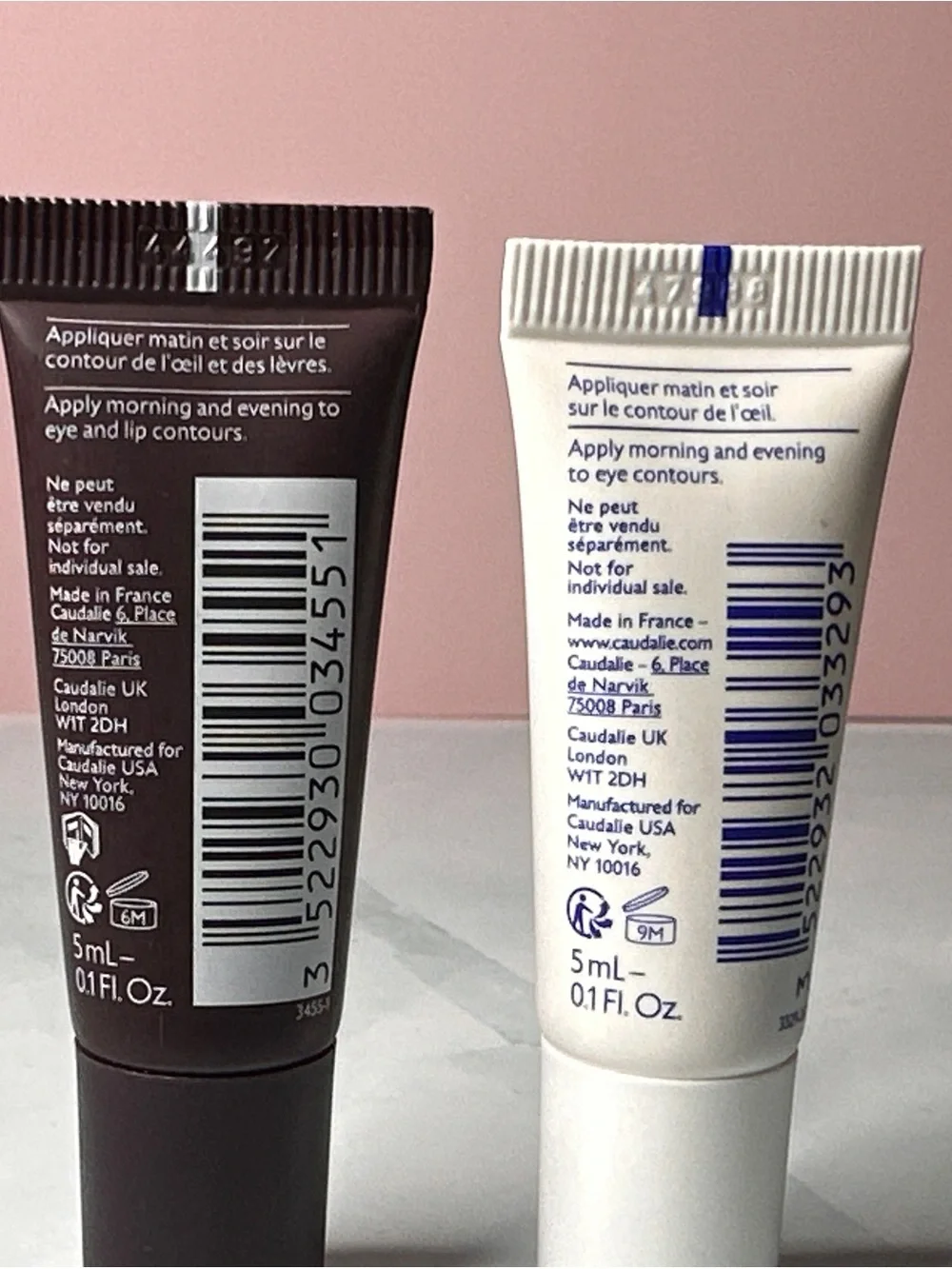 Caudalie Eye Cream Duo - Brown & White Tubes duo